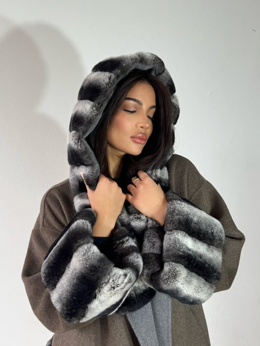 Eska Two Tone Long Fur Coat