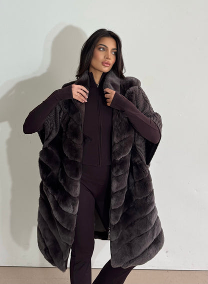Jolene Long Fur Knit Coat
