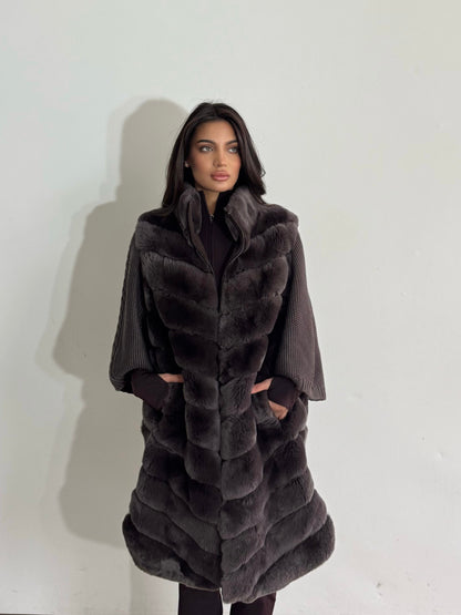 Jolene Long Fur Knit Coat