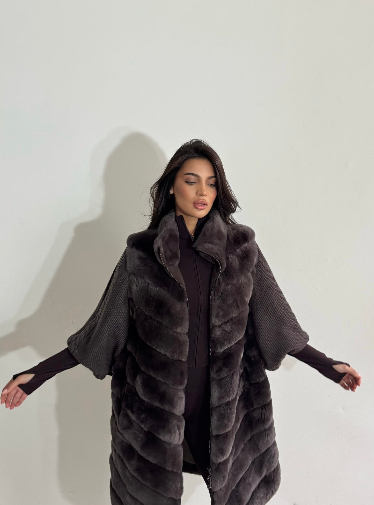 Jolene Long Fur Knit Coat
