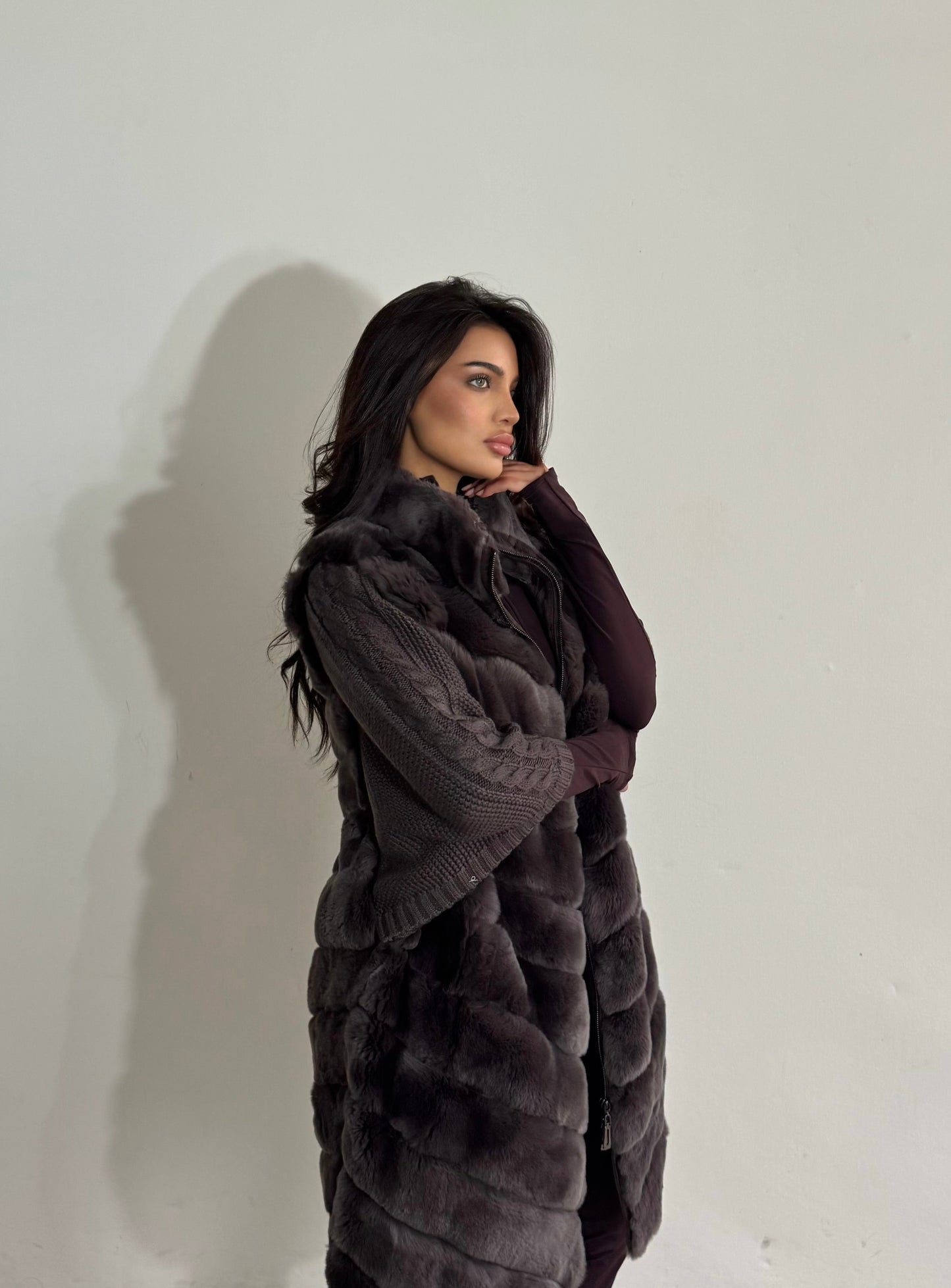 Jolene Long Fur Knit Coat