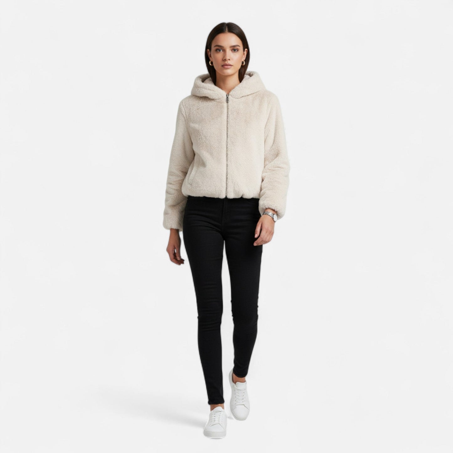 Icon London | Women’s Hooded Faux Fur Coat