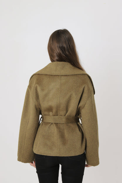 MATCHA WOOL SHORT COAT