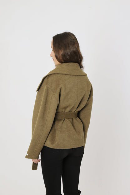 MATCHA WOOL SHORT COAT