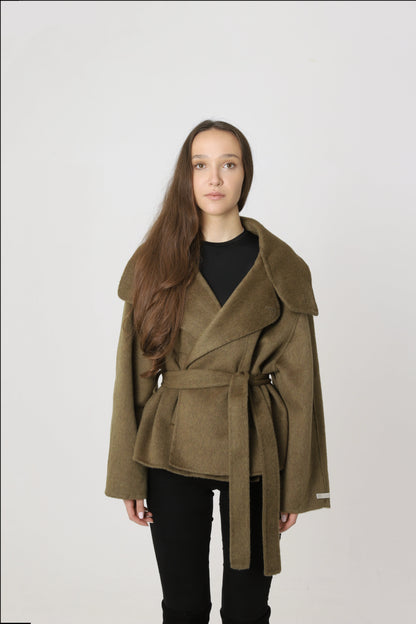 MATCHA WOOL SHORT COAT