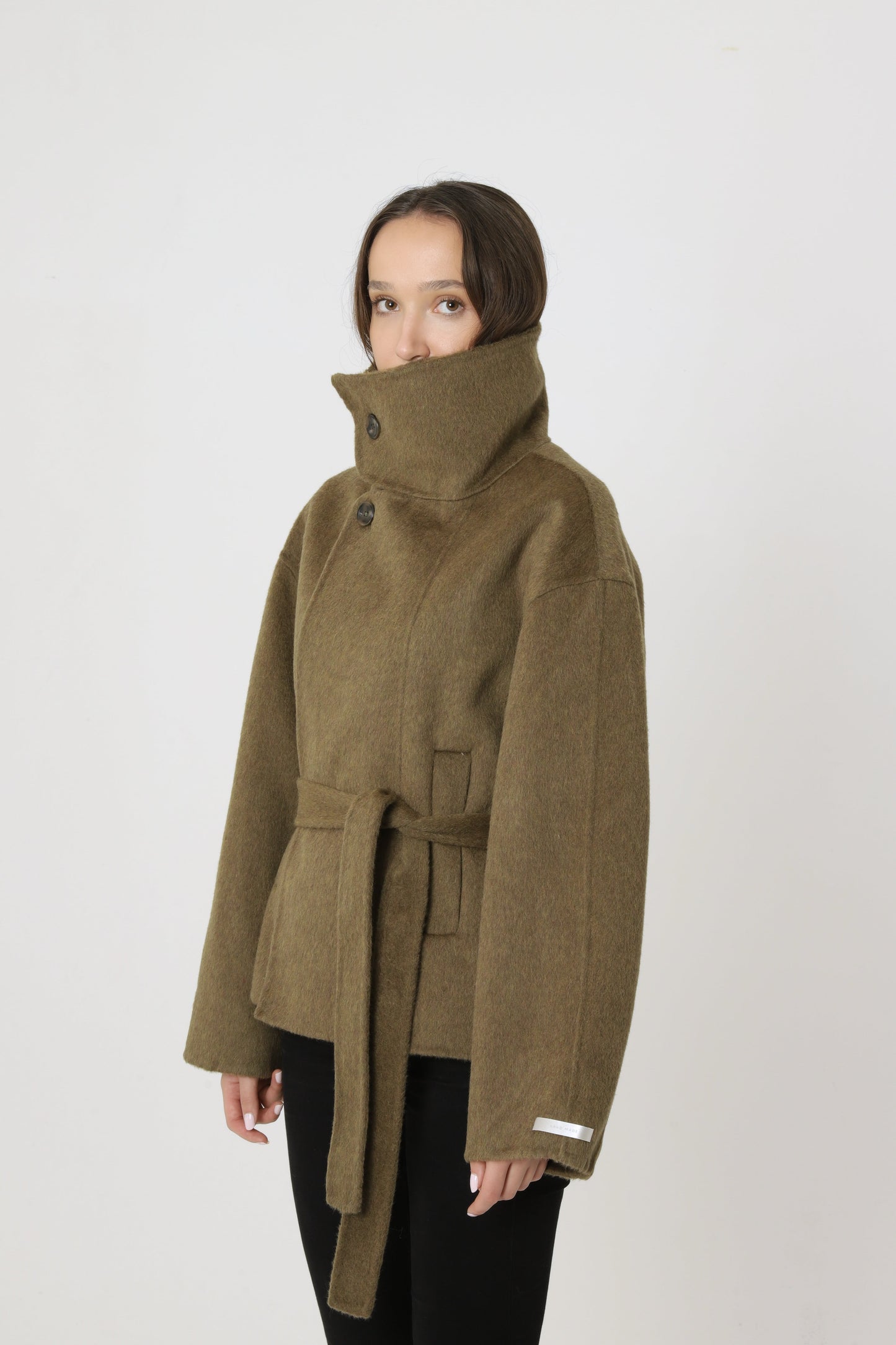 MATCHA WOOL SHORT COAT