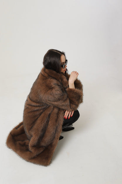 Fashioned fur coat