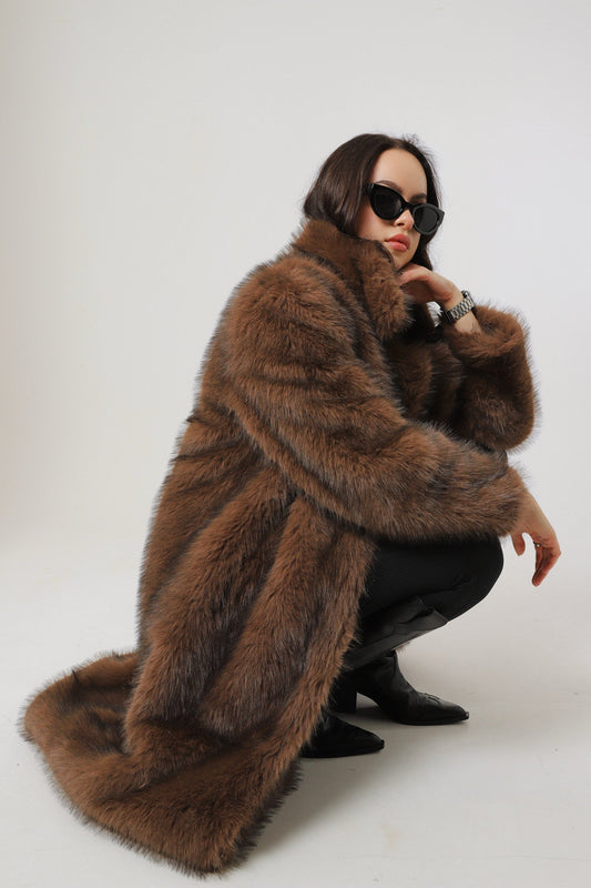Fashioned fur coat