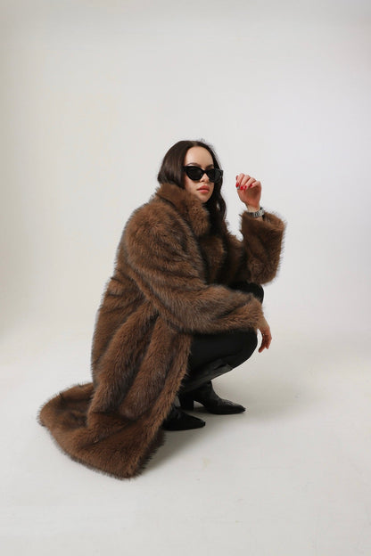 Fashioned fur coat