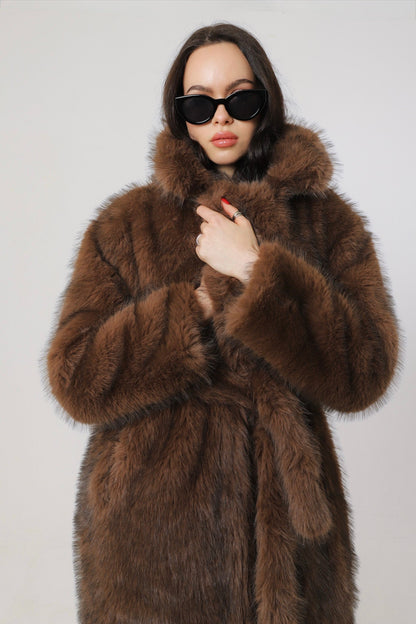 Fashioned fur coat